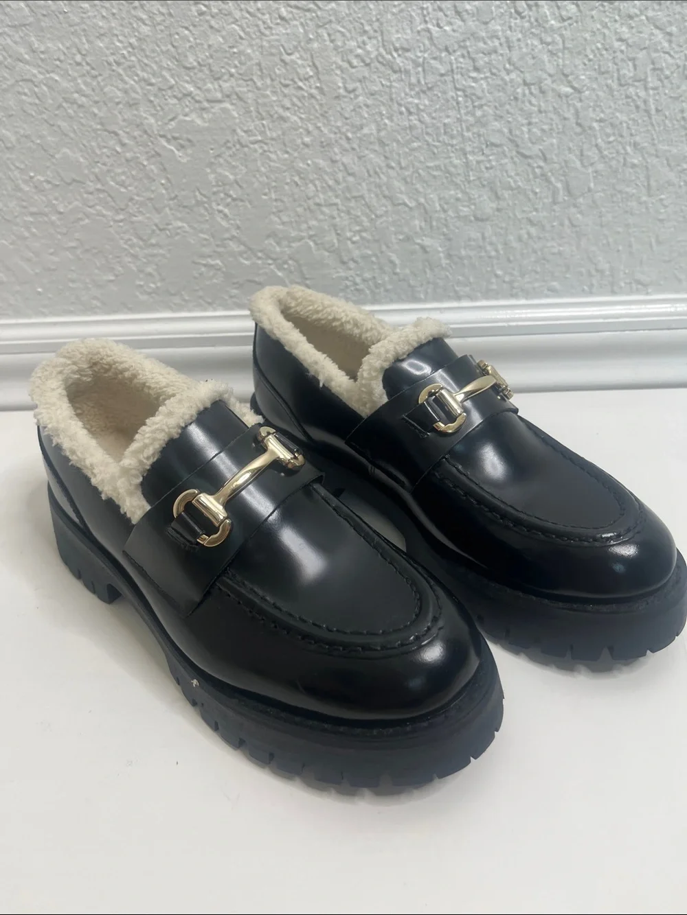 NEW Steve Madden Lando Fur Loafer Sz 7